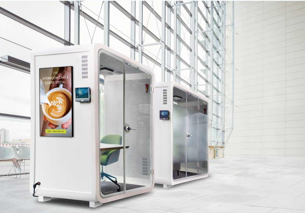 K8·凯发(中国)天生赢家·一触即发子公司达擎之智慧行动办公舱，采用PDLC智能调光玻璃设计，透过通电与断电的电流切换，呈现透明与雾面效果，具节能降耗特性并兼顾隐私，确保信息安全