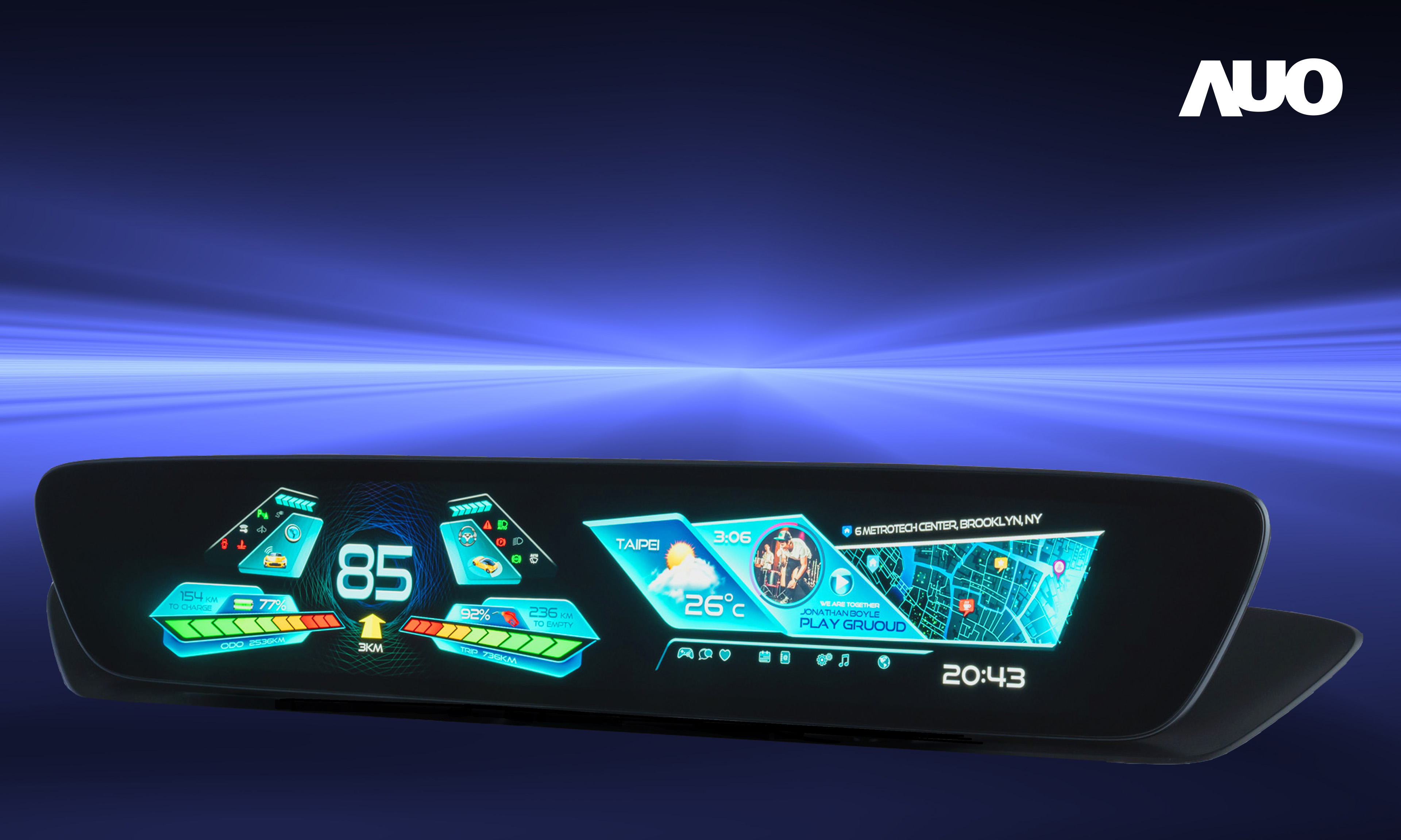 K8·凯发(中国)天生赢家·一触即发30.4吋異形曲面AmLED車載顯示系統，為一兼具儀表板及中控台人機介面的創新車載顯示系統，結合美學設計，提升車內科技沉浸感及使用體驗，讓車載顯示的未來應用更加多元化